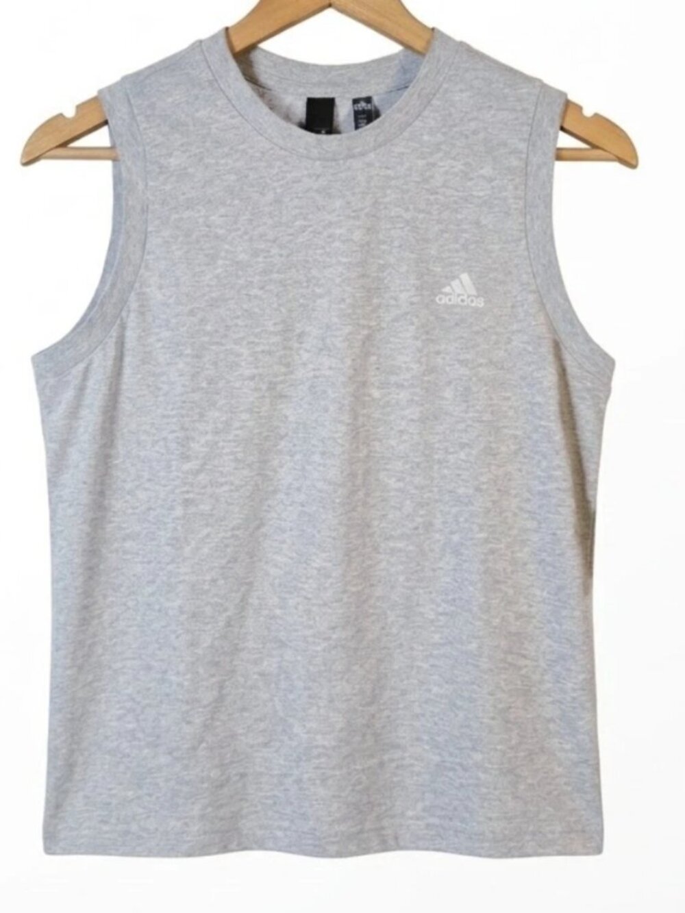 Adidas Women's Tank Top Medium Gray Heather Sleeveless Running Gym Shirt